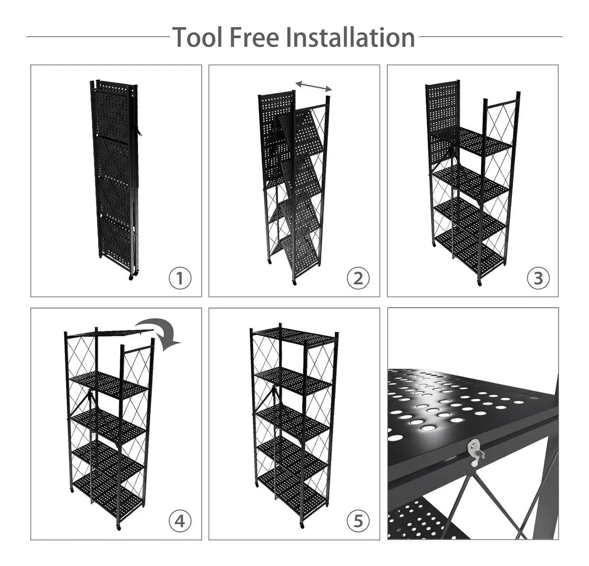 Maximiza tu espacio y orden en casa 🏠 – Estante Organizador Plegable Metálico