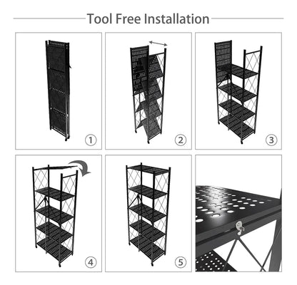Maximiza tu espacio y orden en casa 🏠 – Estante Organizador Plegable Metálico