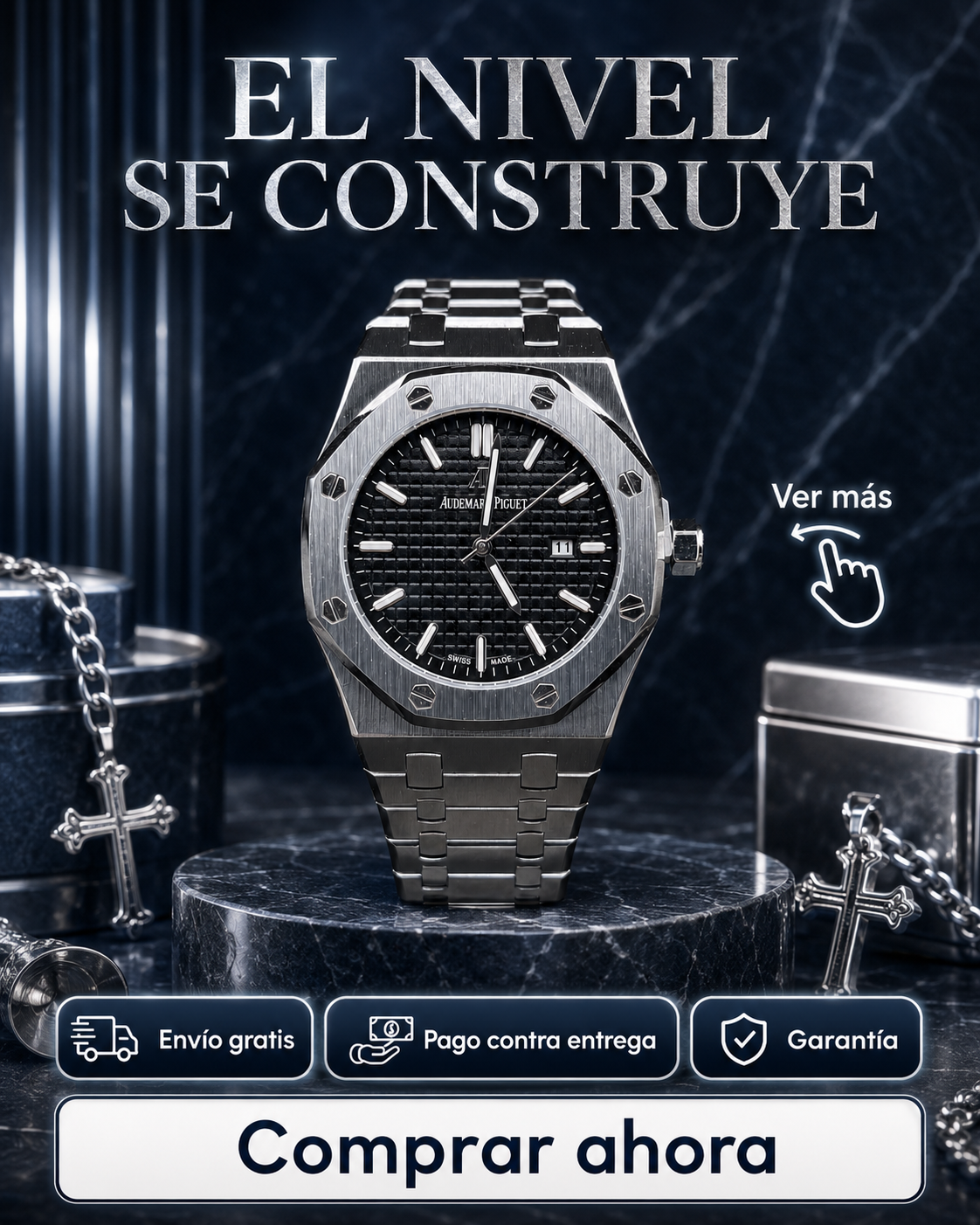 👑 Luce como un hombre de éxito | Reloj elegante en acero ⌚